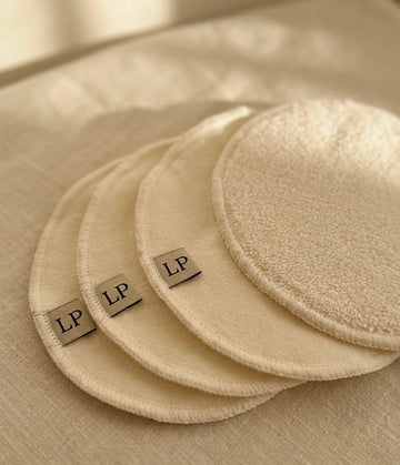 Louise Poire Bamboo Reusable Nursing Pads – 3 Pairs (Ivory)