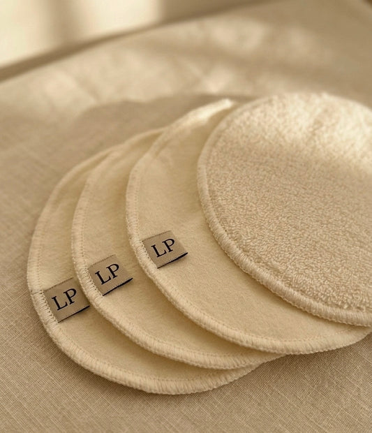 Louise Poire Bamboo Reusable Nursing Pads – 3 Pairs (Ivory)