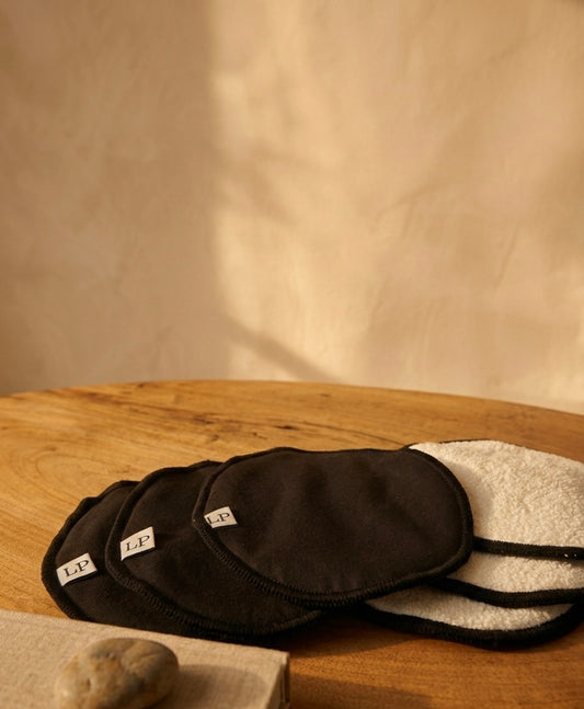 Louise Poire Bamboo Reusable Nursing Pads – 3 Pairs (Noir)